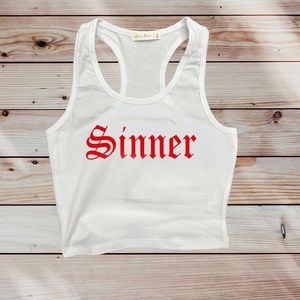 Sinner Cropped Tank Top